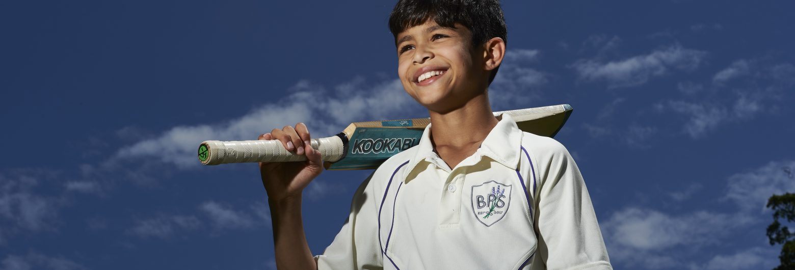 Child Playing Cricket