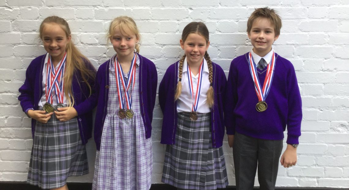 Children winning medals