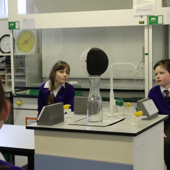 children in a science lesson