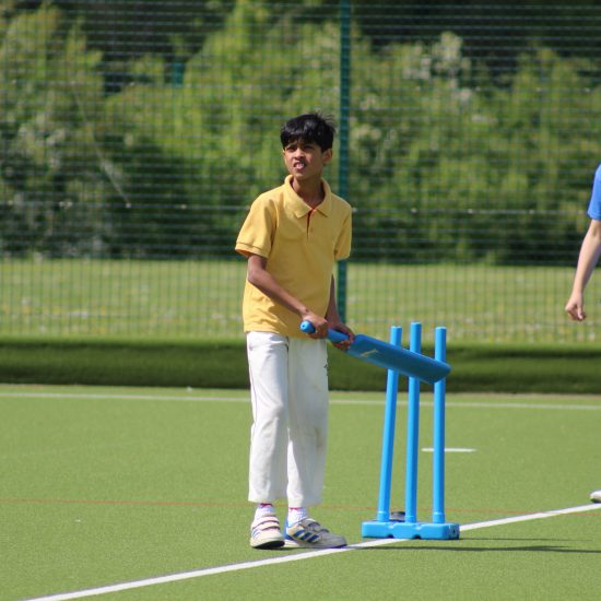 children playing cricket