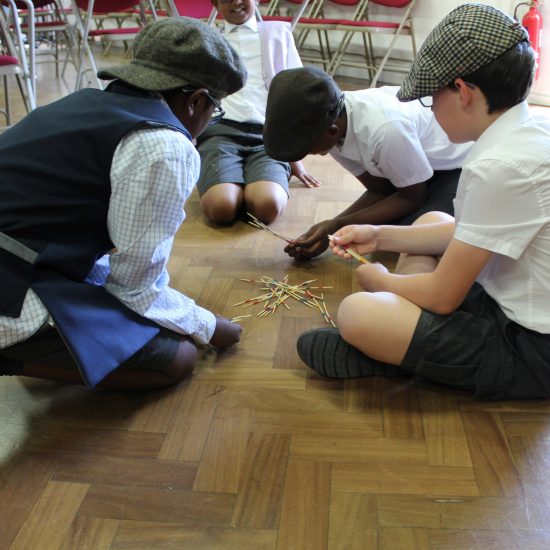 boys playing a victorian game