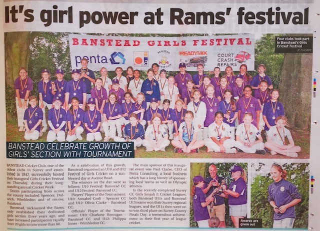 Rams' Festival - a Cricket festival with Banstead Girls