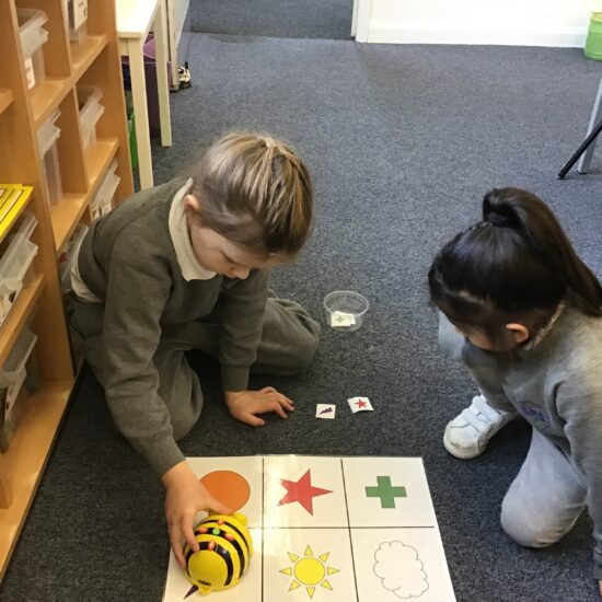pre-prep students doing an activity